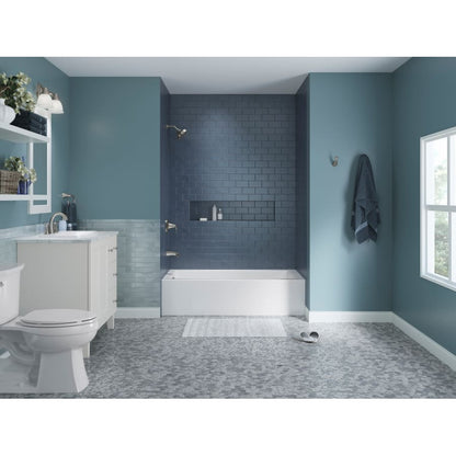 Entity 60" Three Wall Alcove Acrylic Soaking Tub with Right Drain