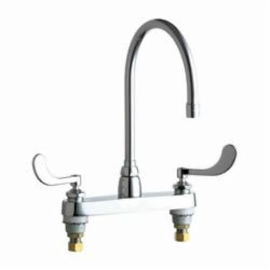 Kitchen Faucet, Deck Mount, ADA, 2 Blade Handle, 2-Hole, Polished Chrome