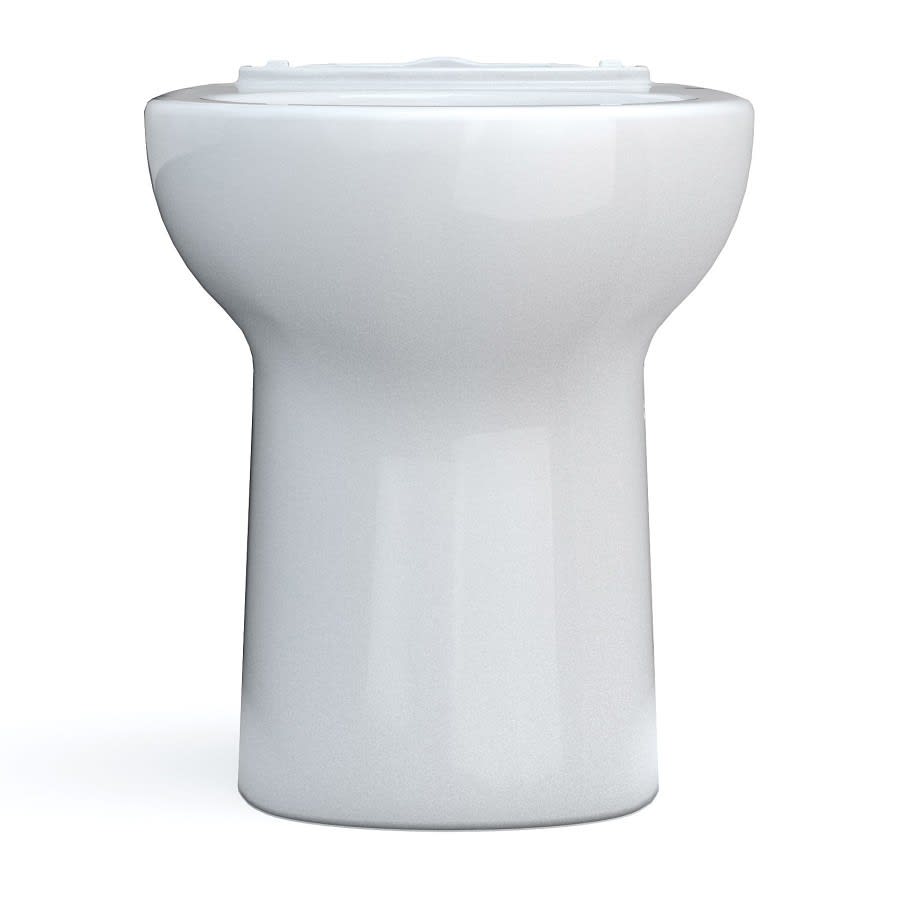 Drake® Toilet Bowl, Floor Mount, 12 in Rough, ADA, Round, White