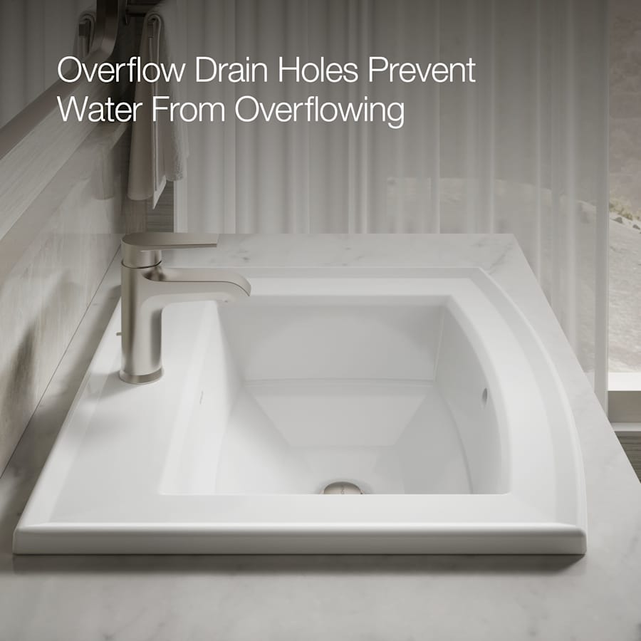 Archer 22-5/8" Drop In Bathroom Sink with 1 Hole Drilled and Overflow