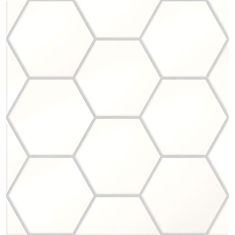 TIMES SQUARE WHITE PL 4"HEX/MO