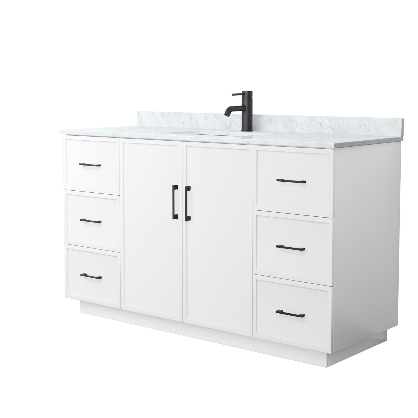 Elan Single Bathroom Vanity with Toe Kick - 60W x 35H x 22D
