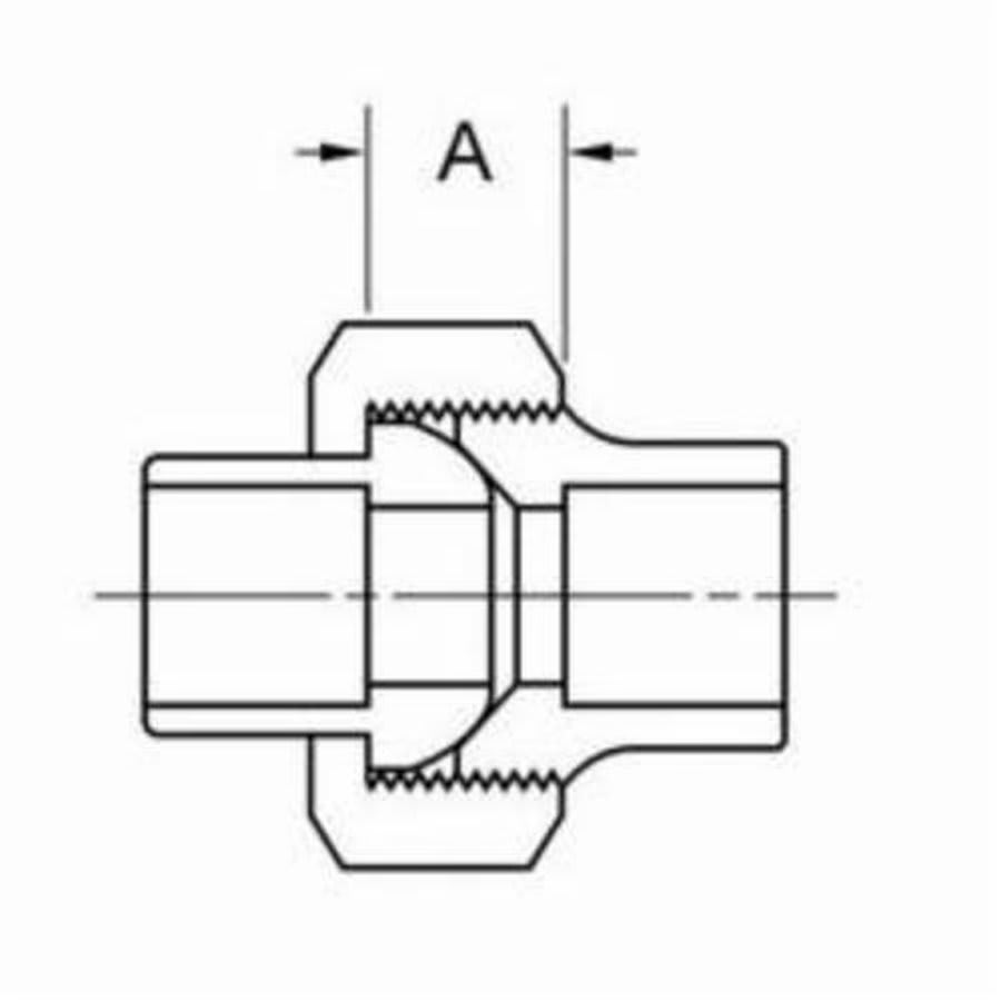 Union, 1-1/2 in, C, Wrot Copper