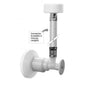 12 in, Lavatory Supply With Push-On Angle Stop, Polished Chrome