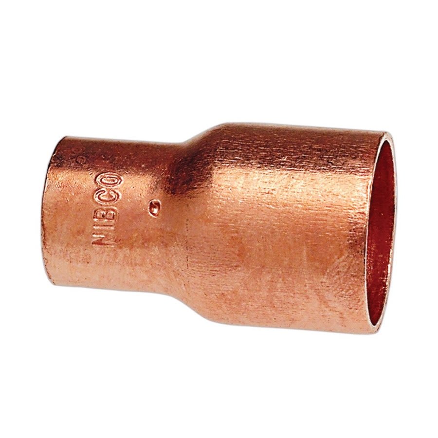 Reducer Coupling, 1 x 3/4 in, C, Cleaned & Bagged Copper