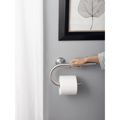 7-5/8" x 1" Grab Bar with Integrated Tissue Holder from the Home Care Collection