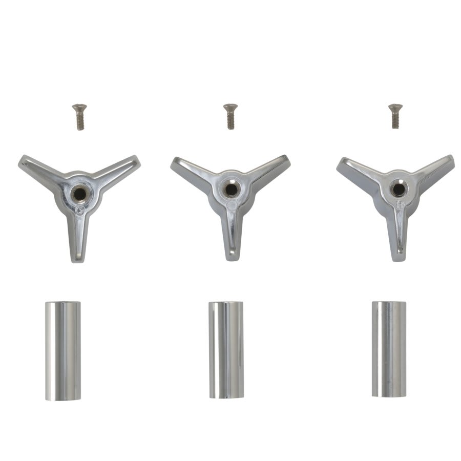 Tub/Shower 3-Handle Remodeling Kit, Brass, Polished Chrome