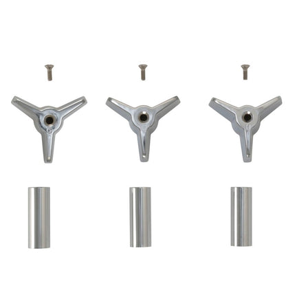 Tub/Shower 3-Handle Remodeling Kit, Brass, Polished Chrome