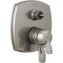 Stryke 17 Series Pressure Balanced Valve Trim with Integrated Volume Control and 3 Function Diverter for Two Shower Applications - Less Rough-In and Handles