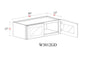 Wall Cabinet - 30"W x 12"H x 12"D Glass Door Only
