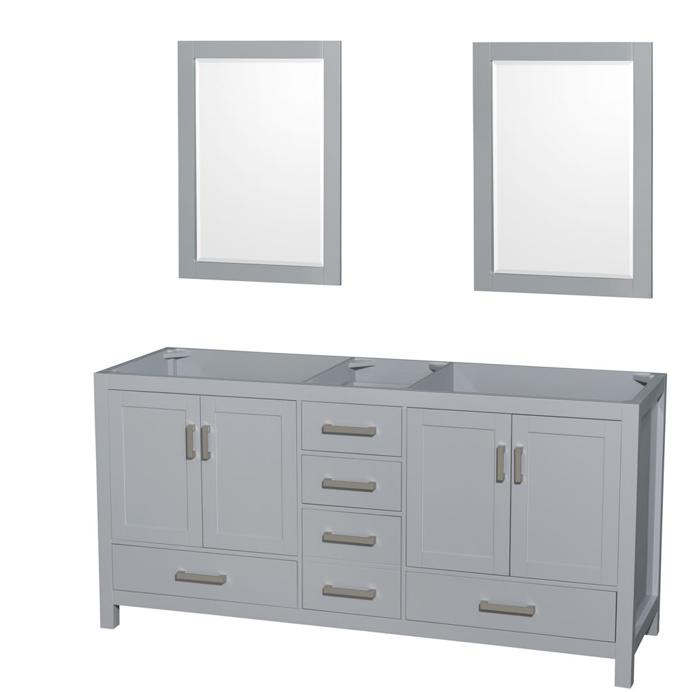 Sheffield Double Bathroom Vanity - 70.75W x 35H x 21.5D