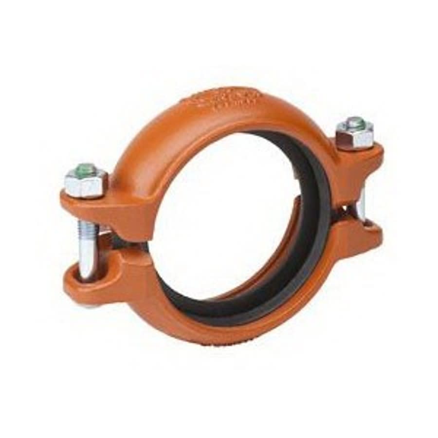 Coupling, 8 in, Groove, Ductile Iron, Enamel Painted