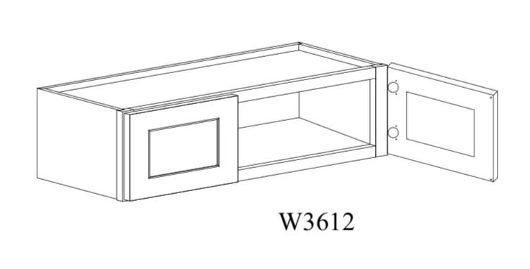 Wall Cabinet - 36"W x 12"H x 12"D
