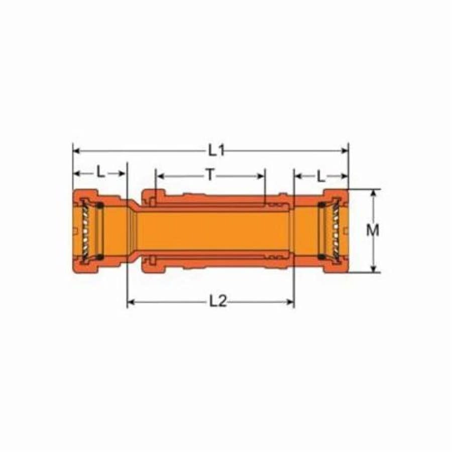 FlameGuard® GripLoc™ Adjustable Coupling, 1 in, GripLoc™ Socket, CPVC