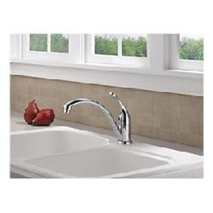 Collins™ Kitchen Faucet, Deck Mount, ADA, 1 Lever Handle, 1-Hole, Chrome