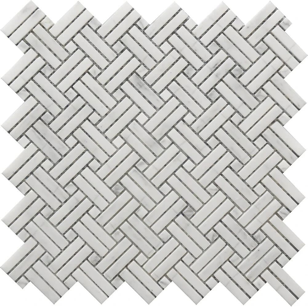 CROSSED BASKET WEAVE MOS 12X12