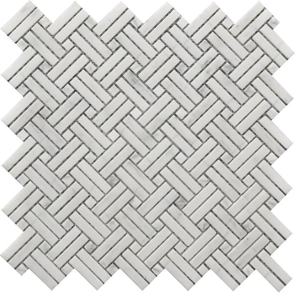 CROSSED BASKET WEAVE MOS 12X12