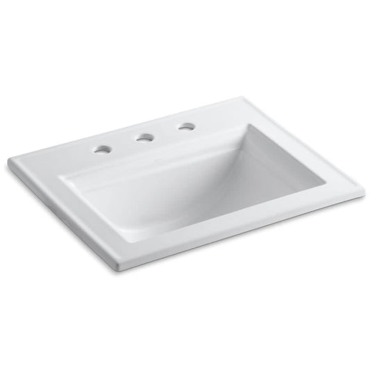 Memoirs Stately 17" Drop In Bathroom Sink with 3 Holes Drilled and Overflow