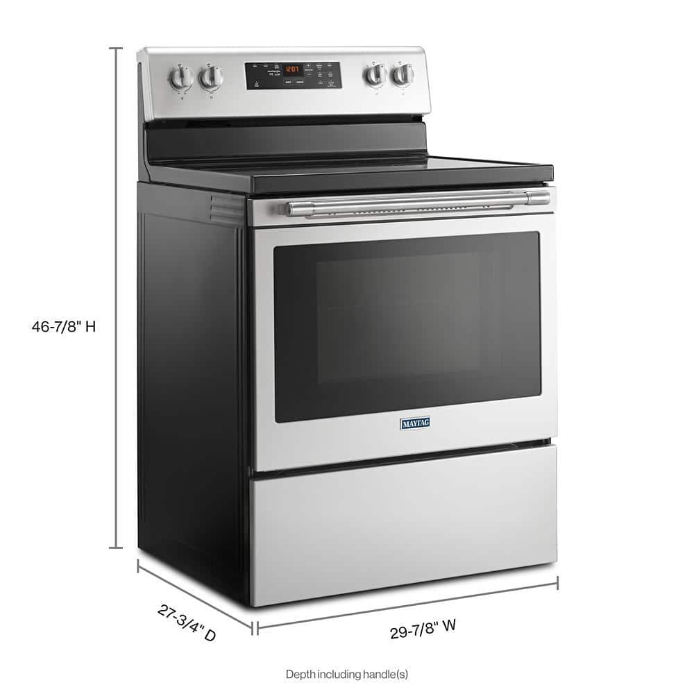 5.3 cu. ft. 5 Burner Element Electric Range with Shatter-Resistant Cooktop in Fingerprint Resistant Stainless Steel