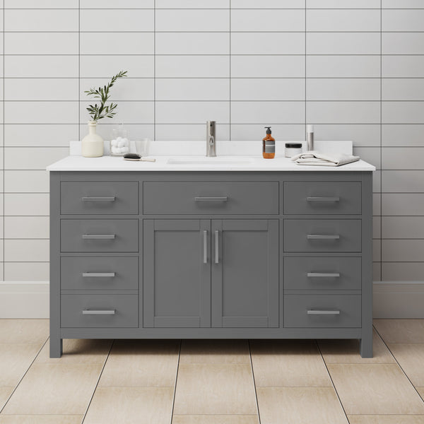 Beckett Single Bathroom Vanity - 60W x 35H x 22D
