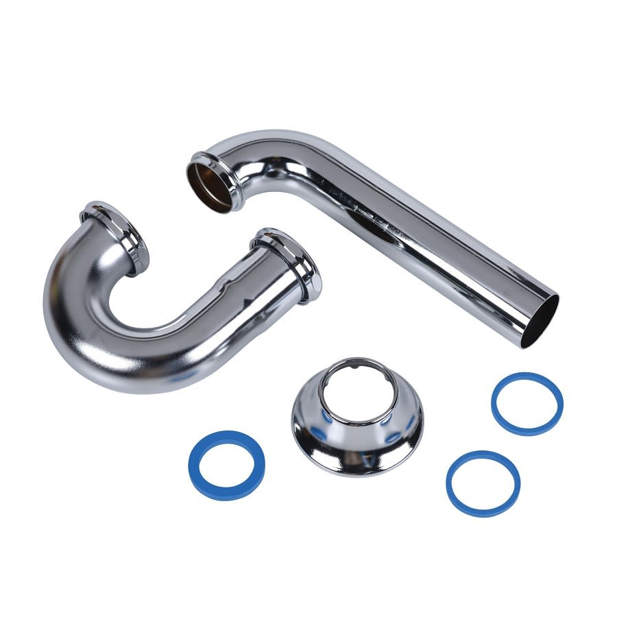 Tubular P-Trap, 1-1/2 in, 17 ga, Polished Chrome