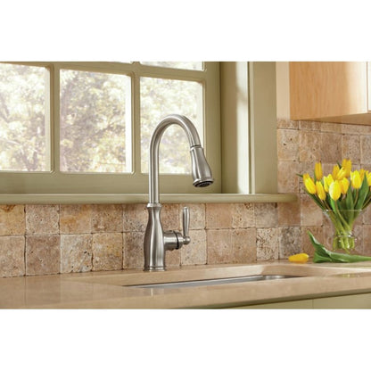 Brantford Single Handle Pulldown Spray Kitchen Faucet with Reflex Technology