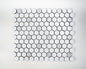 1x1 White and Grey Hexagon