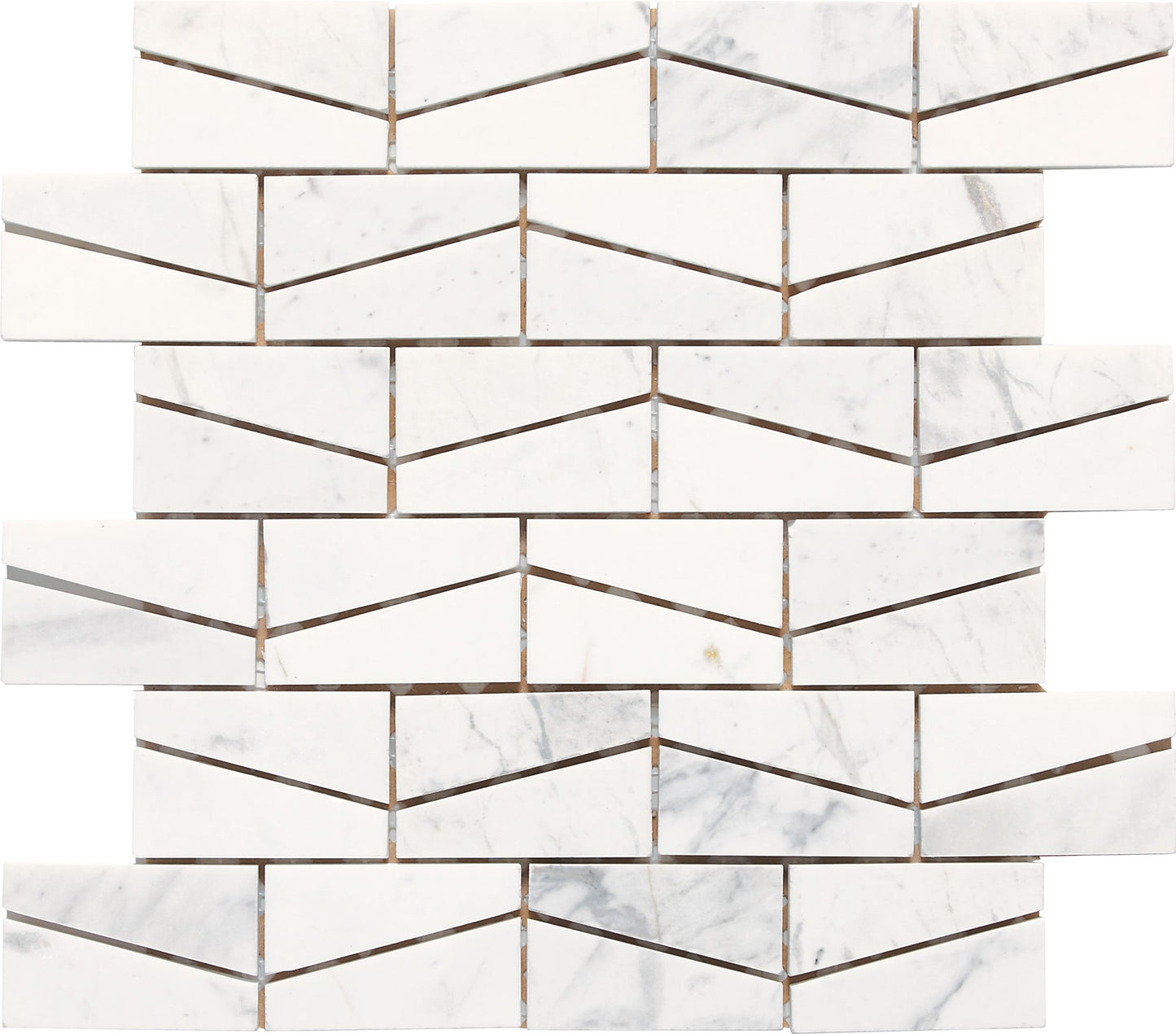 Stone a la Mod Contempo White Basketweave 1 1/2X3/4 Honed