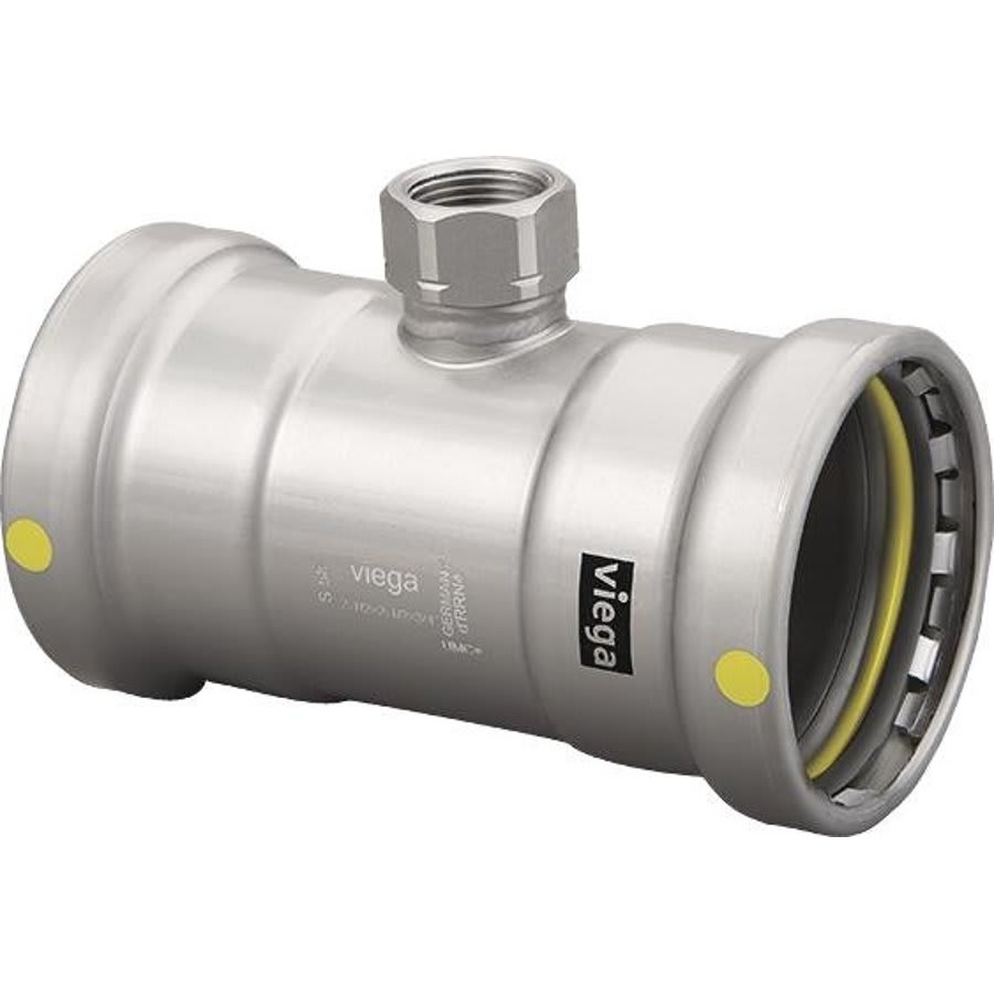 Gas Female Tee, 2-1/2 in, Press x FNPT, Carbon Steel