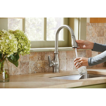 Brantford Single Handle Pulldown Spray Kitchen Faucet with Reflex Technology