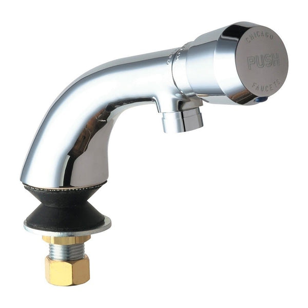 Metering Lavatory Faucet, ADA, 1 Handle, 1-Hole, 0.5 gpm, Polished Chrome