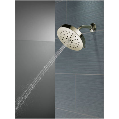 Universal Showering Components 1.75 GPM Multi Function Rain Shower Head with Touch-Clean and H2Okinetic Technology