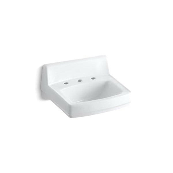 Greenwich™ Wall Mount Lavatory Sink, ADA, 20-3/4 x 18-1/4 x 7-3/4 in, Vitreous China, White