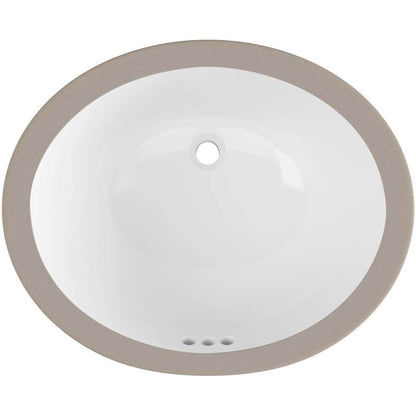 Comstock 17" Oval Vitreous China Undermount Bathroom Sink with Overflow