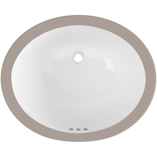Comstock 17" Oval Vitreous China Undermount Bathroom Sink with Overflow