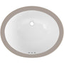Comstock 17" Oval Vitreous China Undermount Bathroom Sink with Overflow