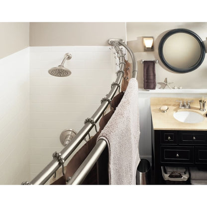 Double 57" - 60" Adjustable Curved Shower Rod