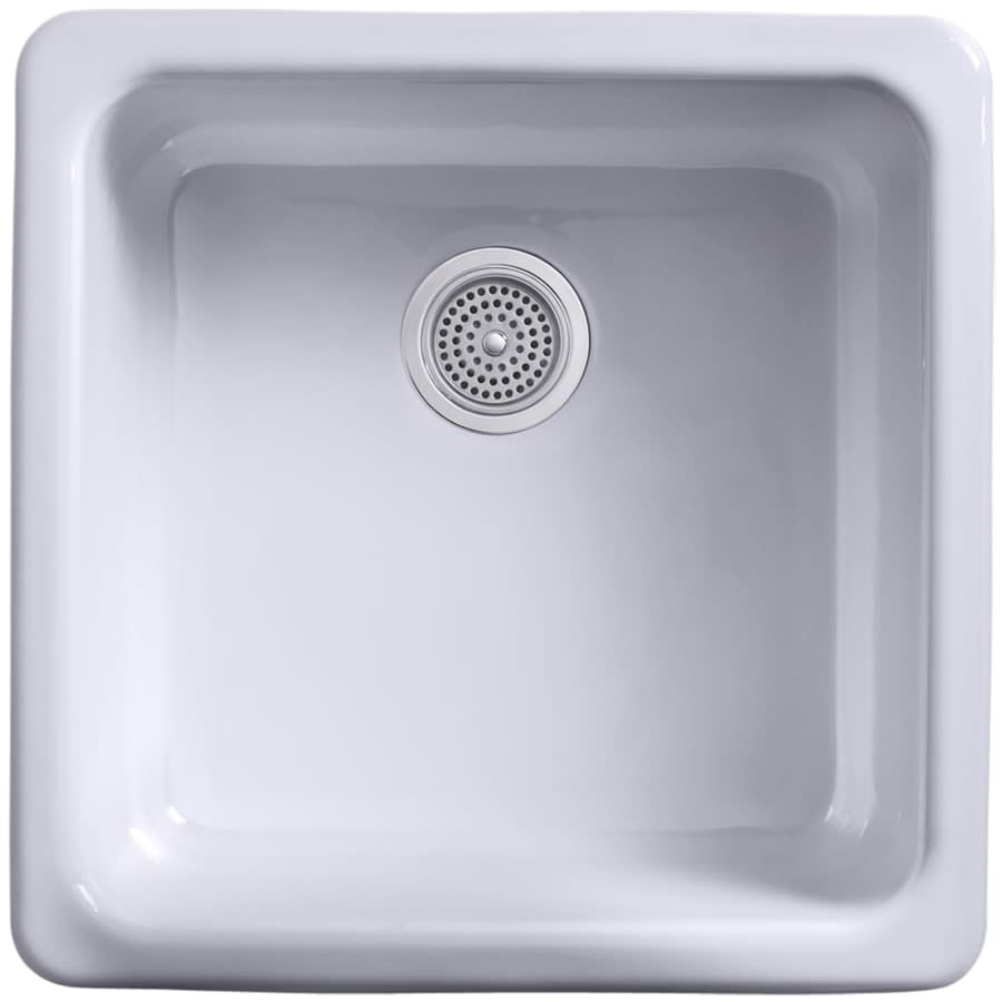 Iron/Tones 20-7/8" Undermount Single Basin Enameled Cast Iron Bar Sink