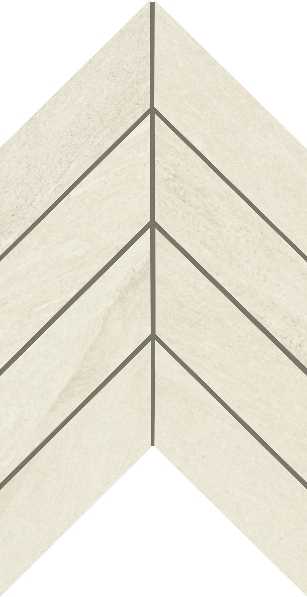 Montesano White Chevron 2X5 Matte