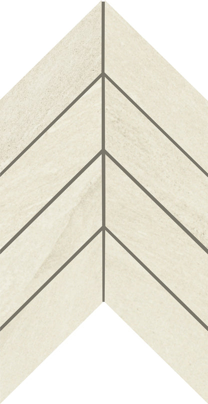 Montesano White Chevron 2X5 Matte