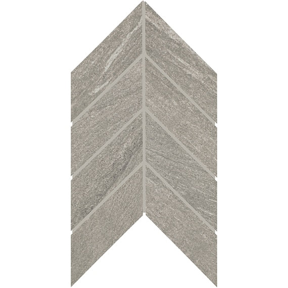 Montesano Medium Gray Chevron 2X5 Matte