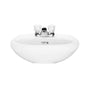 Willow Creek 19-1/2" Oval Vitreous China Pedestal Bathroom Sink with Overflow and 3 Faucet Holes at 4" Centers - Sink Only