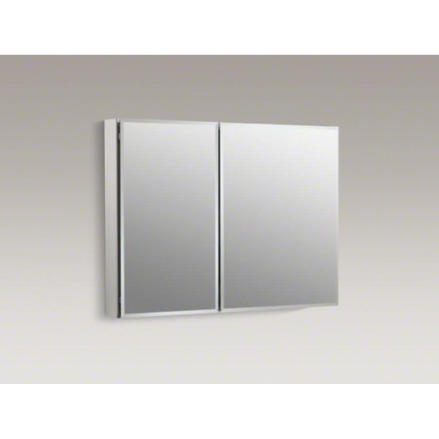 35" x 26" Double Door Reversible Hinge Frameless Mirrored Medicine Cabinet