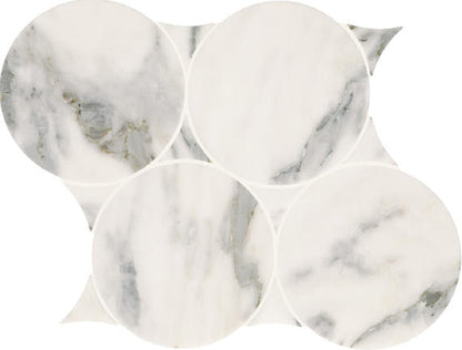Eclessia Marble Arabescato Argento Circle 6X6 Polished