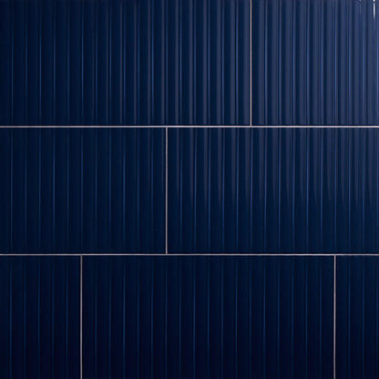 Luminique Navy Rectangle, Handcrafted 12X24 Glossy
