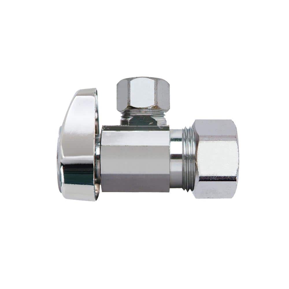 1/2 in. Compression Inlet x 3/8 in. Compression Outlet 1/4-Turn Angle Valve