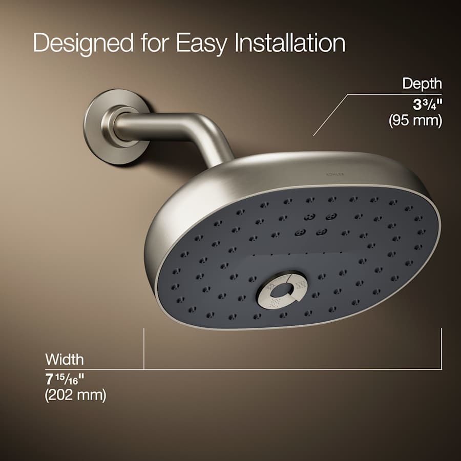 Statement 2.5 GPM Multi Function Shower Head with MasterClean Sprayface and Katalyst Air Induction Technology