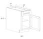 Base Cabinet - 15"W x 34- 1/2"H x 24"D