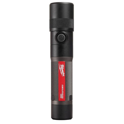 Cordless USB Rechargeable Twist Focus Flashlight, LED Bulb, Aluminum Housing, 1100 Lumens, 1 Bulb