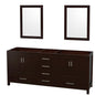 Sheffield Double Bathroom Vanity - 78.5W x 35H x 21.5D